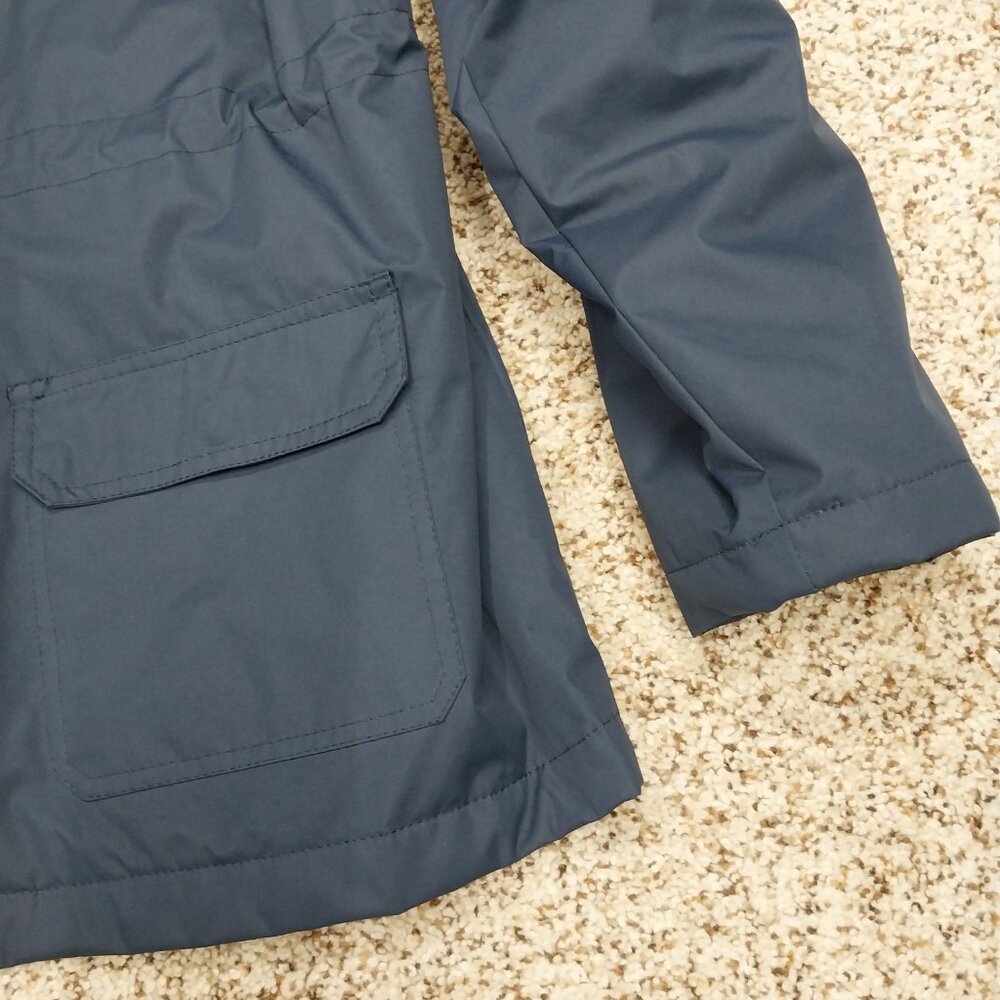 3304 Size XL Bass Lined Navy Blue Hooded Winter Coat - Picture 2 of 10